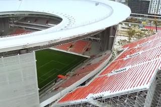 MŚ Rosja 2018 - trybuna poza stadionem obiektem kpin [VIDEO]