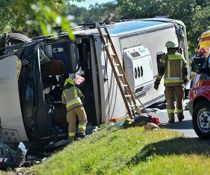 Wypadek autokaru w miejscowości Piotrowina