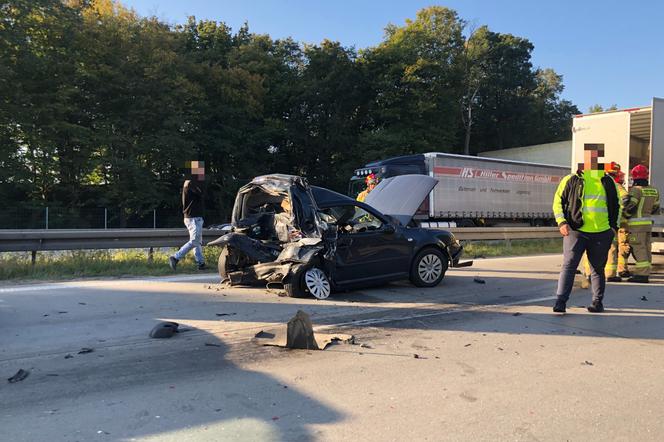 Wypadek na autostradzie A4 pod Wrocławiem 