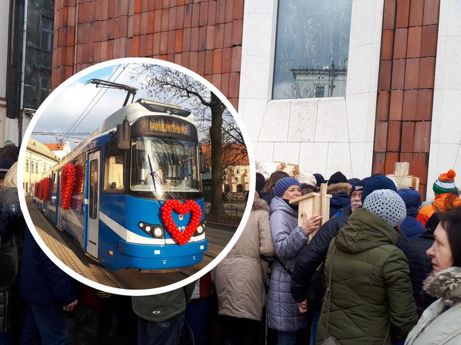 Specjalny tramwaj i... walka o budki lęgowe czyli krakowianie świętowali walentynki