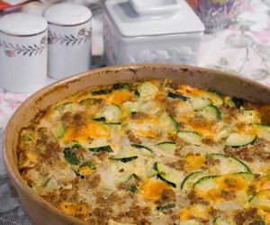 Zapiekanka z kabaczka i mięsa mielonego