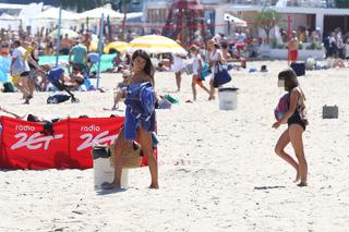 Marta Kaczyńska na plaży