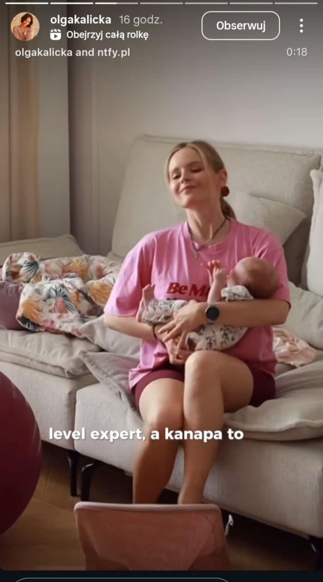 Olga Kalicka ruszyła z promocją… własnego dziecka! Córeczka ma zaledwie miesiąc, a już występuje w reklamie