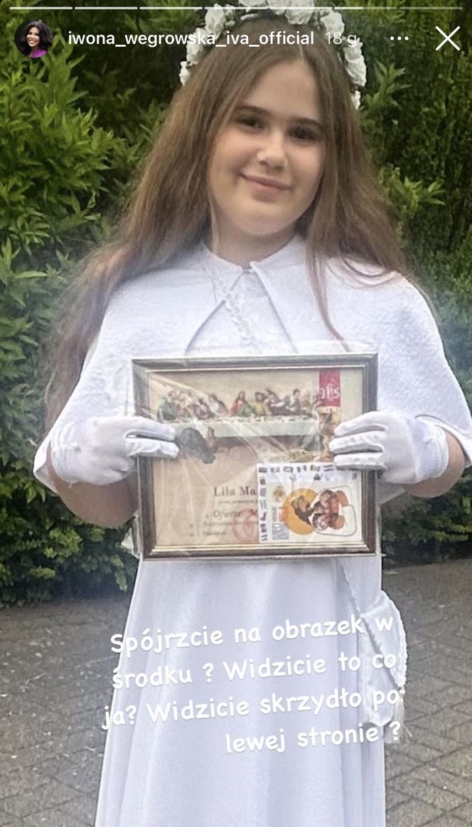 Pierwsza Komunia Święca córki Iwony Węgrowskiej 