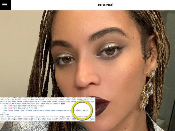 Strona internetowa Beyonce.com