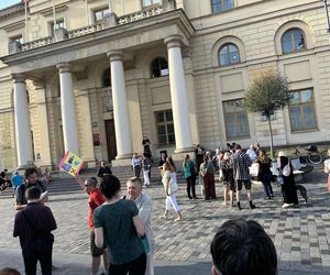 Protest w obronie Górek Czechowskich przed ratuszem