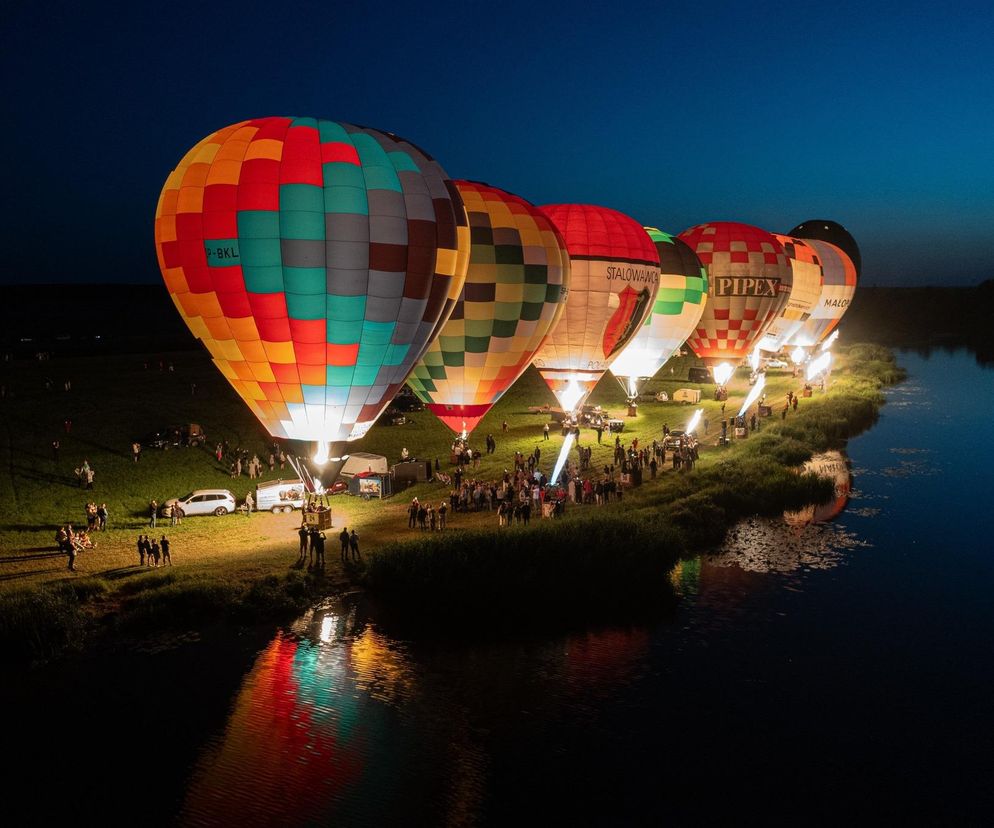 Pińczów nocą zrobił furorę – Balonowe Świętokrzyskie