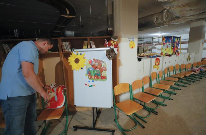 Schron w kijowskiej szkole