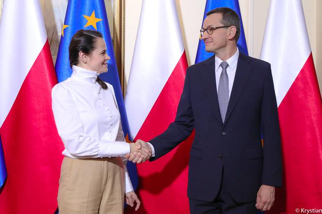 Swiatłana Cichanouska, Premier Mateusz Morawiecki