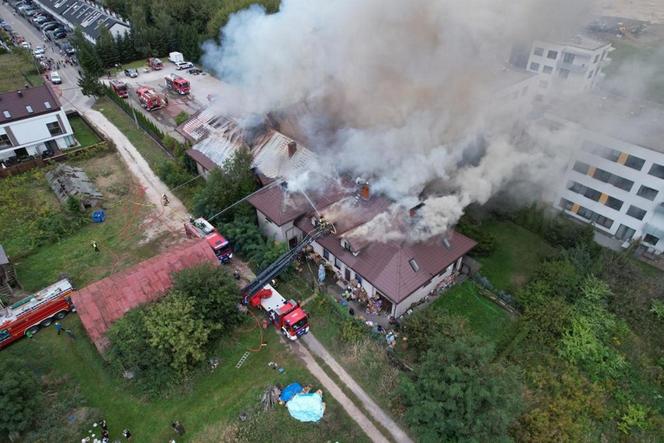 Pożar sali weselnej w Pruszkowie