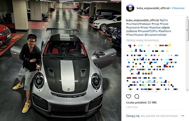 Kuba Wojewódzki ma Porsche 911 GT2 RS