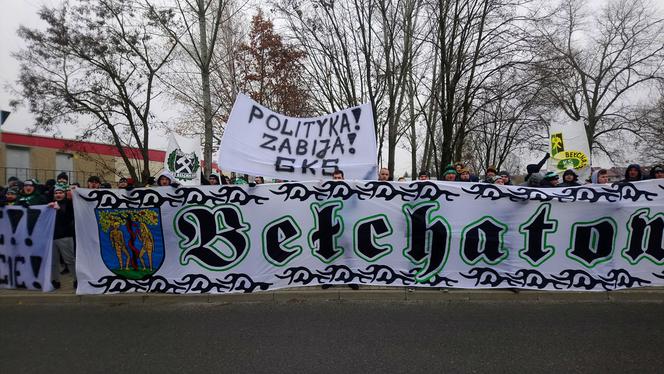 Manifestacja kibiców GKS Bełchatów