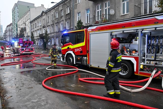 Pożar kamienicy przy ul. Miedzianej w Warszawie 29.10.2024