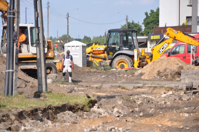 Roboty drogowe i utrudnienia na Dolnej Kamiennej w Skarżysku