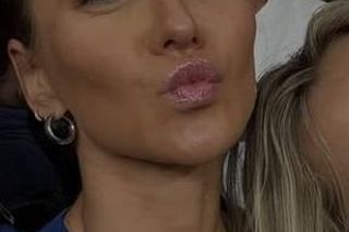 Anna Lewandowska na meczu Barcelony