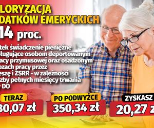 Waloryzacja dodatków emeryckich