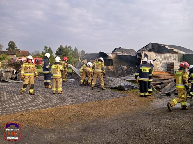 Pożar blaszanego warsztatu na ul. Ruchu Oporu w Bojszowach Nowych