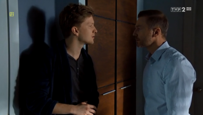 M jak miłość odcinek 1432, Łukasz (Jakub Józefowicz), Andrzej (Krystian Wieczorek)