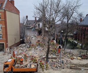 Tak pracowali strażacy na miejscu wybuchu w Katowicach