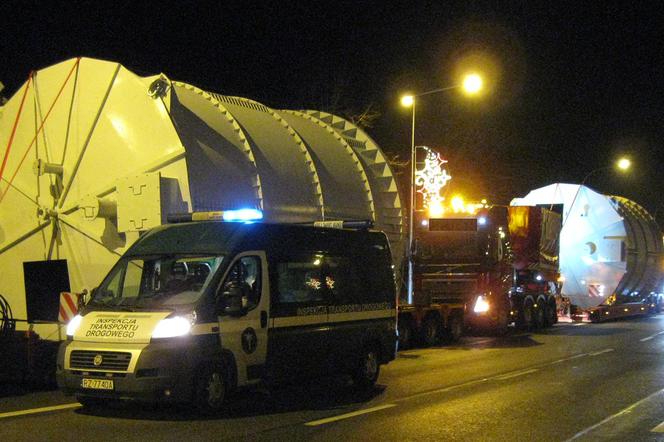 Zbyt szeroki transport silosów w Rzeszowie