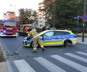 Dachowanie radiowozu. Bielany