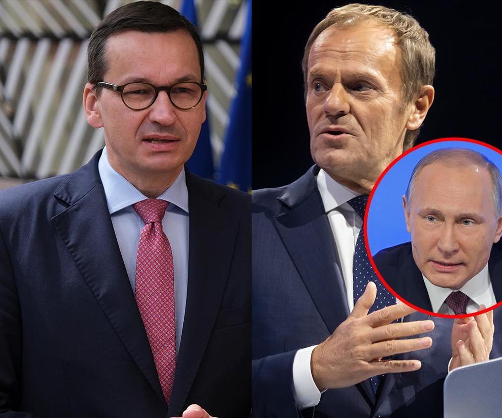 Mateusz Morawiecki, Donald Tusk, Władymir Putin