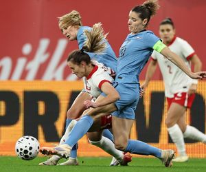 Marta Nawrocka na meczu Polska - Holandia