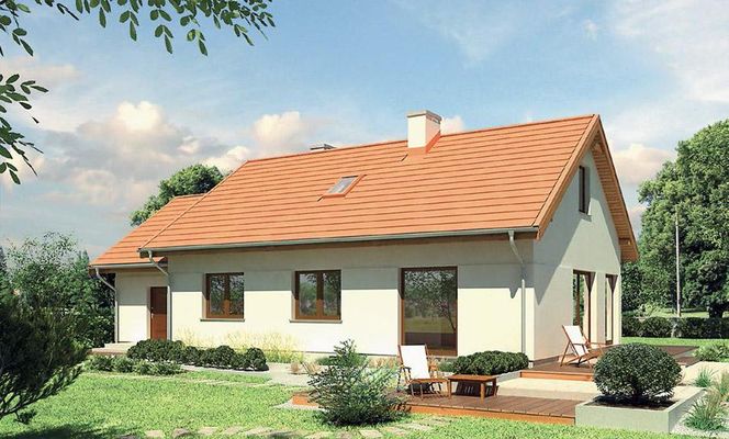 M141 Szum morza został zaprojektowany jako klasyczny dom parterowy
