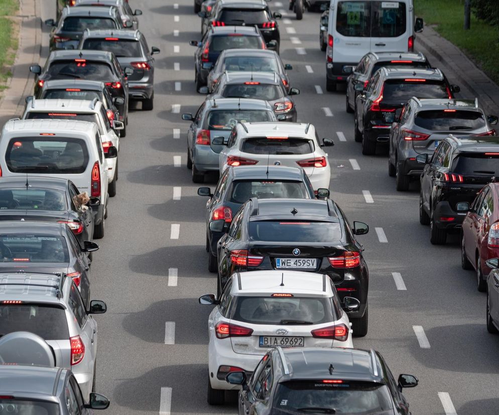 Warszawa korki ruch drogowy