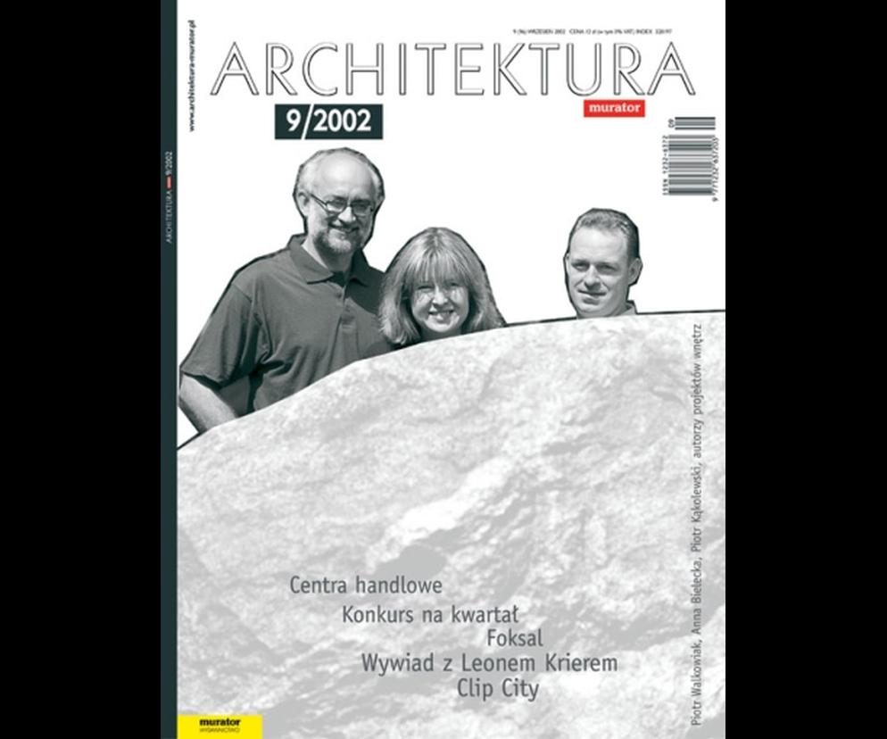 Okładka Miesięcznik Architektura 09/2002