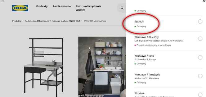 Drobna usterka na stronie IKEA wzbudziła spore zainteresowanie wśród mieszkańców Szczecina