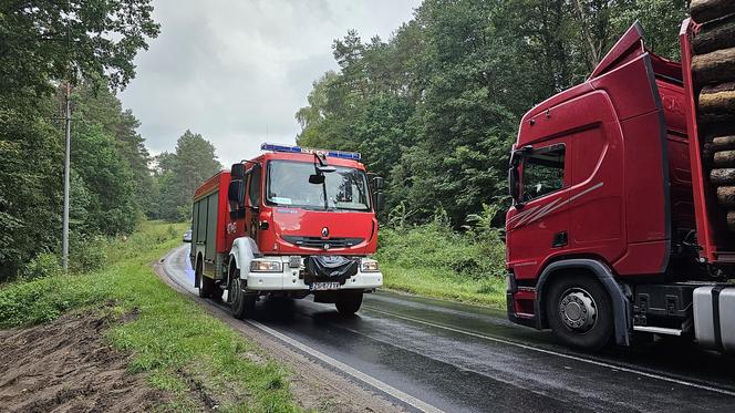 Wypadek w pobliżu Konotopu  - autobus z tirem 