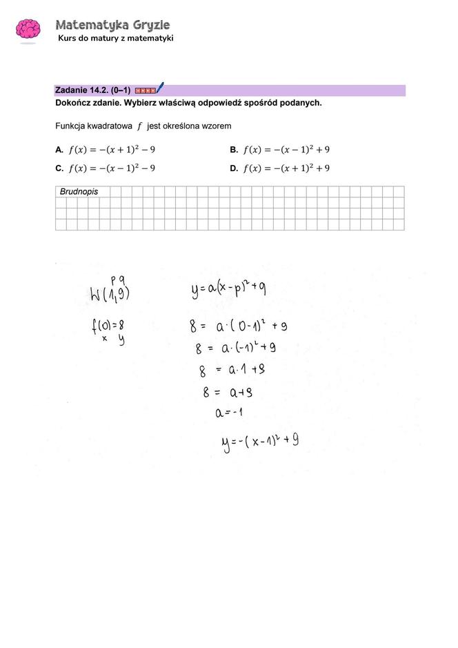 Matura z matematyki 2024 - ODPOWIEDŹ - ZADANIE 14.2