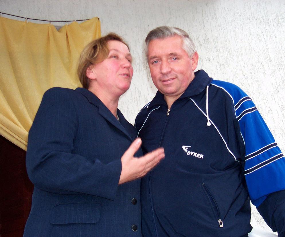 Andrzej Lepper z żoną