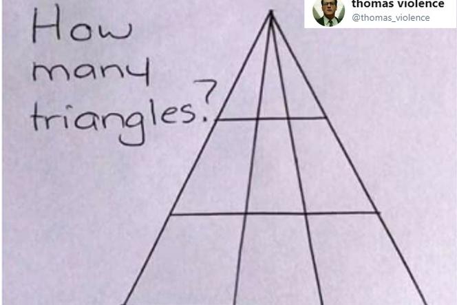 Ile trójkątów jest na rysunku? Prawie nikt nie zna odpowiedzi!