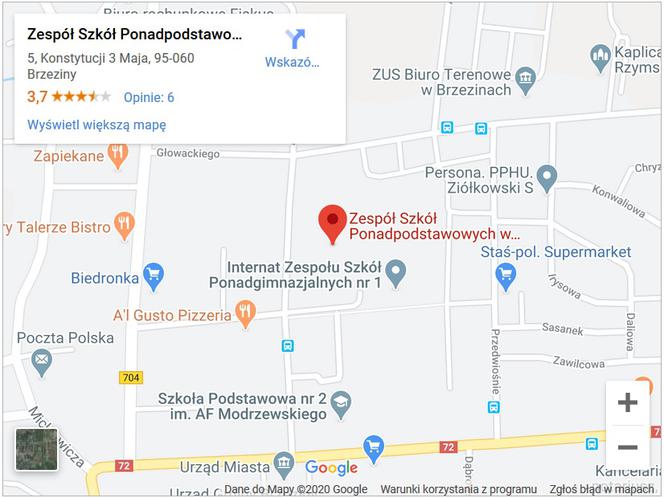 Zespół Szkół Ponadpodstawowych w Brzezinach