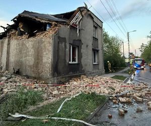 Wybuch gazu w Wojkowicach. Dom jednorodzinny częściowo się zawalił