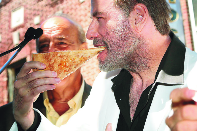 Travolta na pizzy na Brooklynie