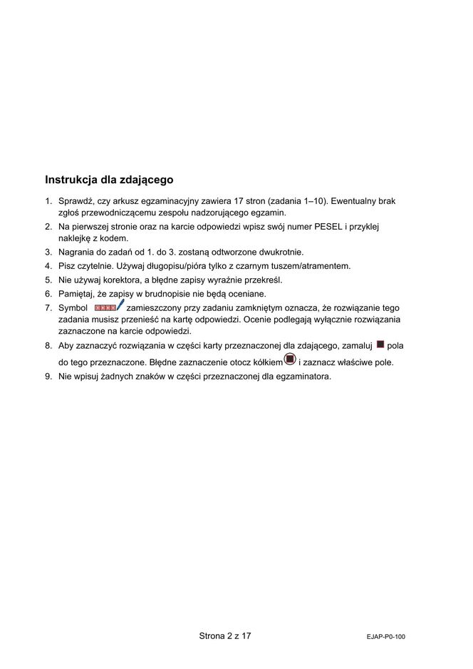 Matura 2025 - angielski.