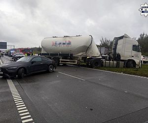 Karambol na autostradzie A1 pod Częstochową