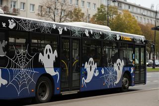 Halloweenowy autobus w Warszawie. Dlaczego podzielił mieszkańców?