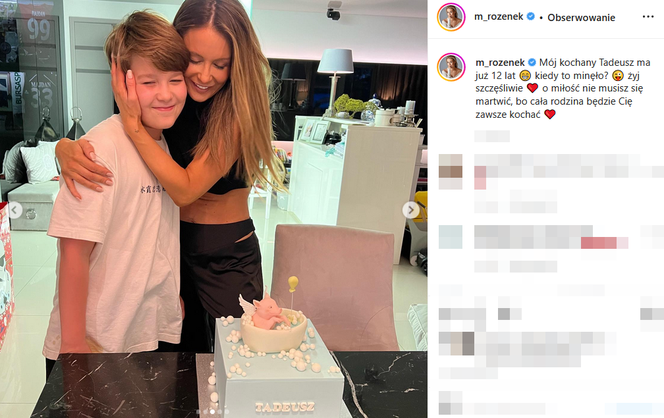 Urodziny syna Rozenek