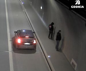 Szokujące sceny na S7 w Małopolsce. Wysiedli z auta na drodze ekspresowej, aby załatwić potrzebę