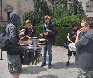 Protest studentów przed rektoratem UAM