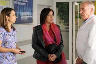 M jak miłość odc. 1764. Jerzy Argasiński (Karol Strasburger), Aneta (Ilona Janyst), Iwona Kryńska (Hanna Śleszyńska)