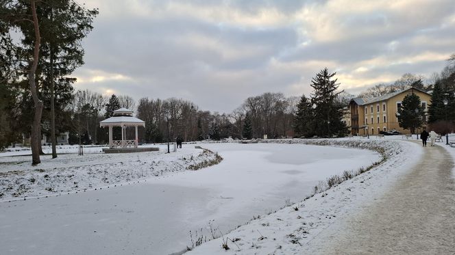 Nałęczów - Park Zdrojowy zimą