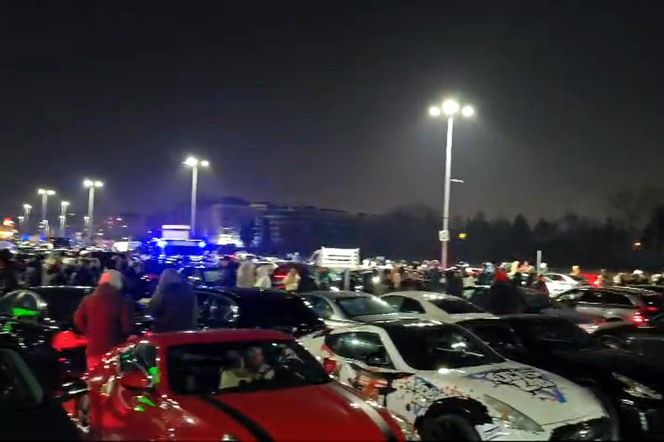 Akcja policji przeciwko Warsaw Night Racing (8/9.02.2025)