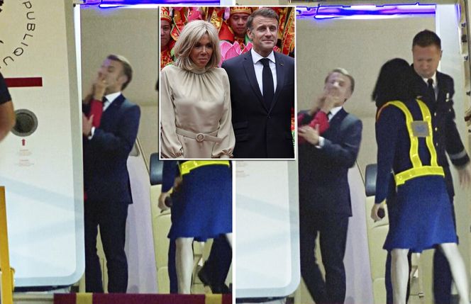 Francja/ Pałac Elizejski tonuje gwałtowny gest Brigitte Macron wobec męża, uchwycony przez kamery