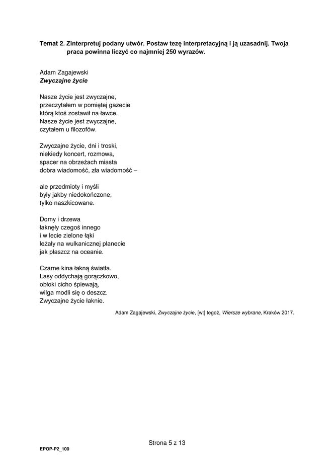 Matura 2025: polski 5.05.2025. Arkusze CKE i odpowiedzi. Poziom podstawowy 1 i 2 część [Formuła 2015]