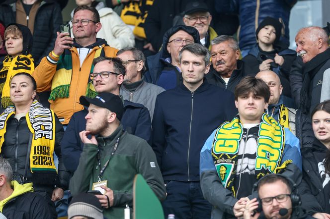 Kibice na meczu GKS Katowice - Lech Poznań